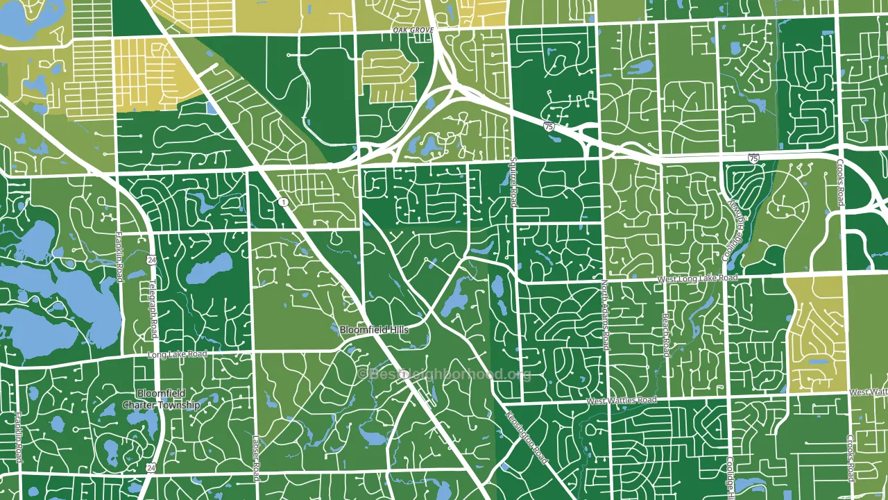 48304, MI block-group voter-turnout map