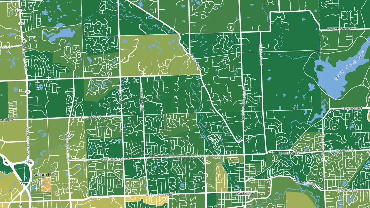 48306, MI block-group voter-turnout map