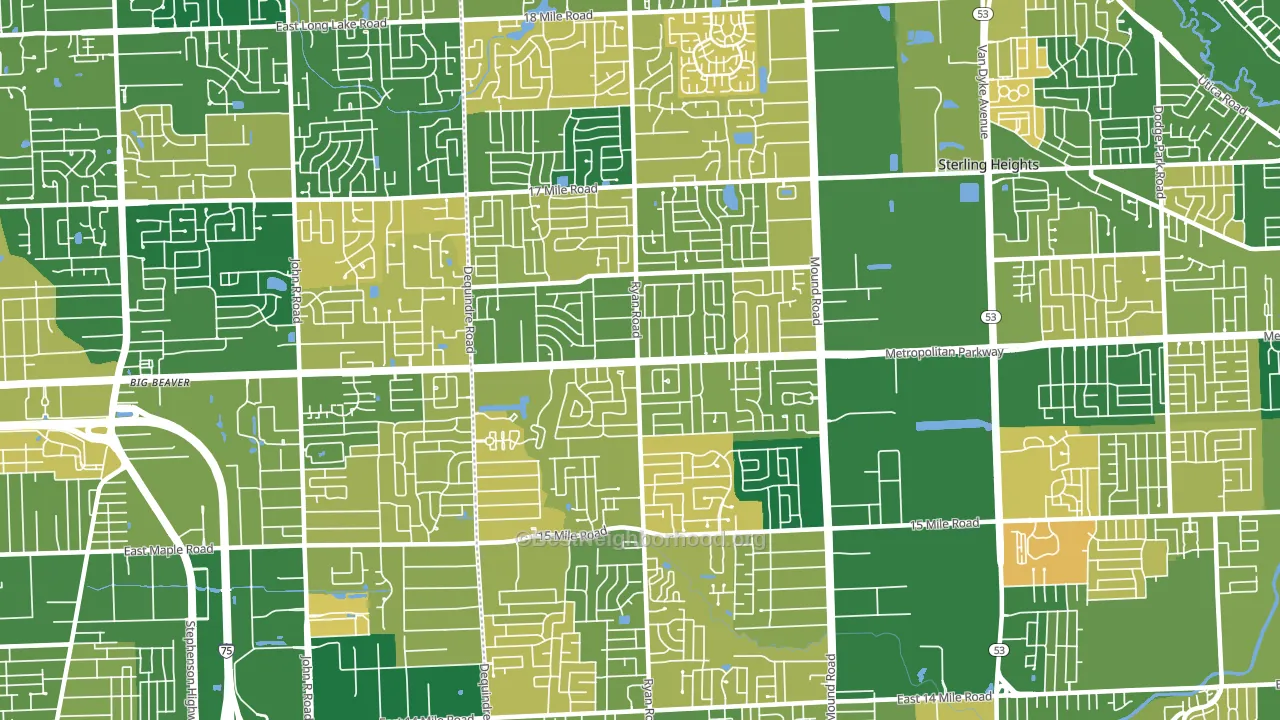 48310, MI block-group voter-turnout map