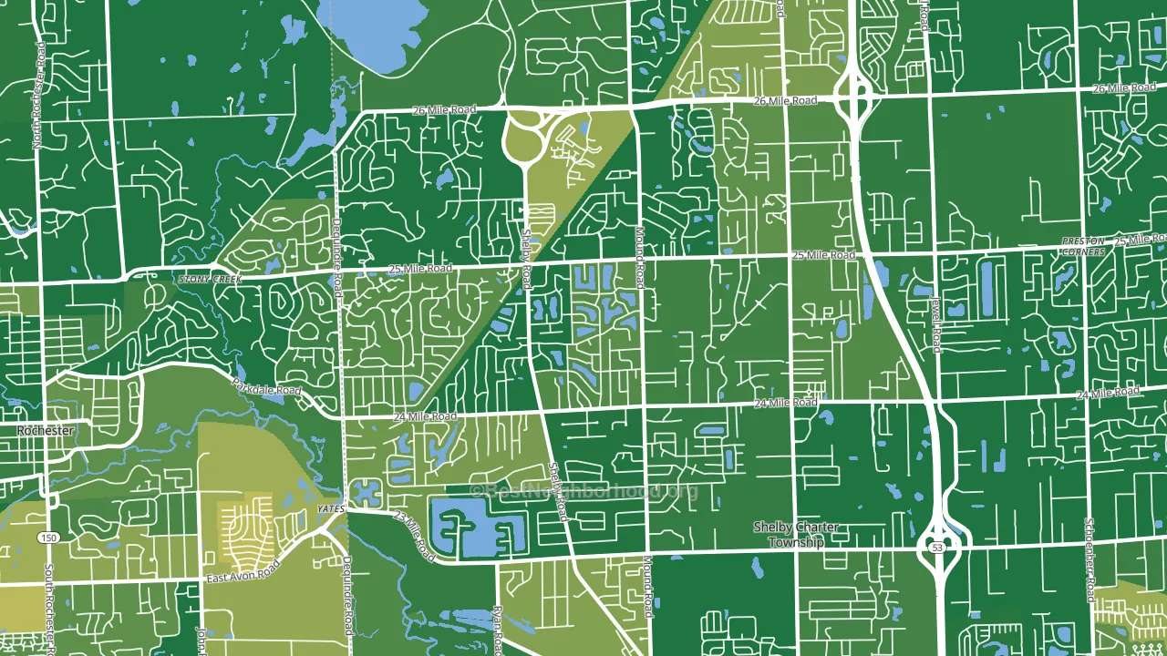 48316, MI block-group voter-turnout map