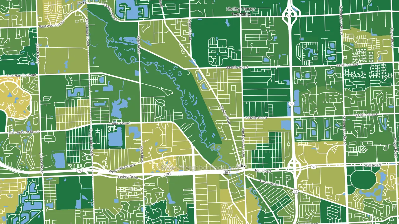48317, MI block-group voter-turnout map