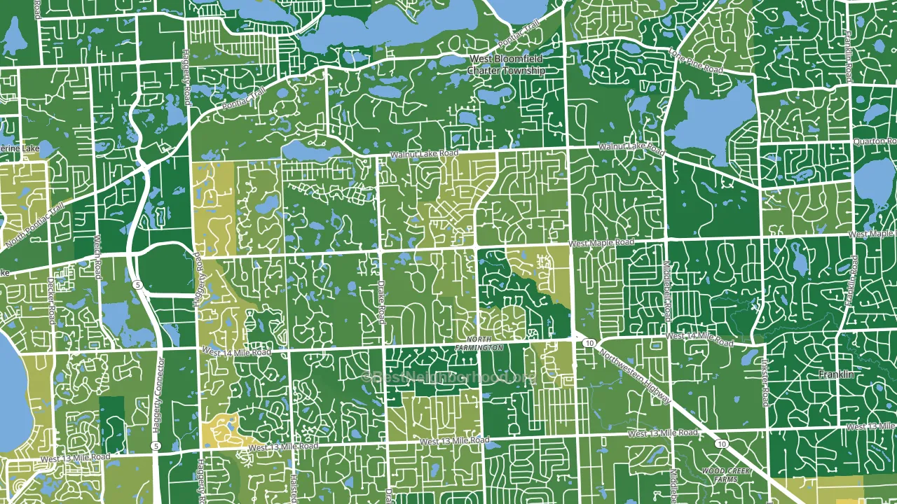 48322, MI block-group voter-turnout map