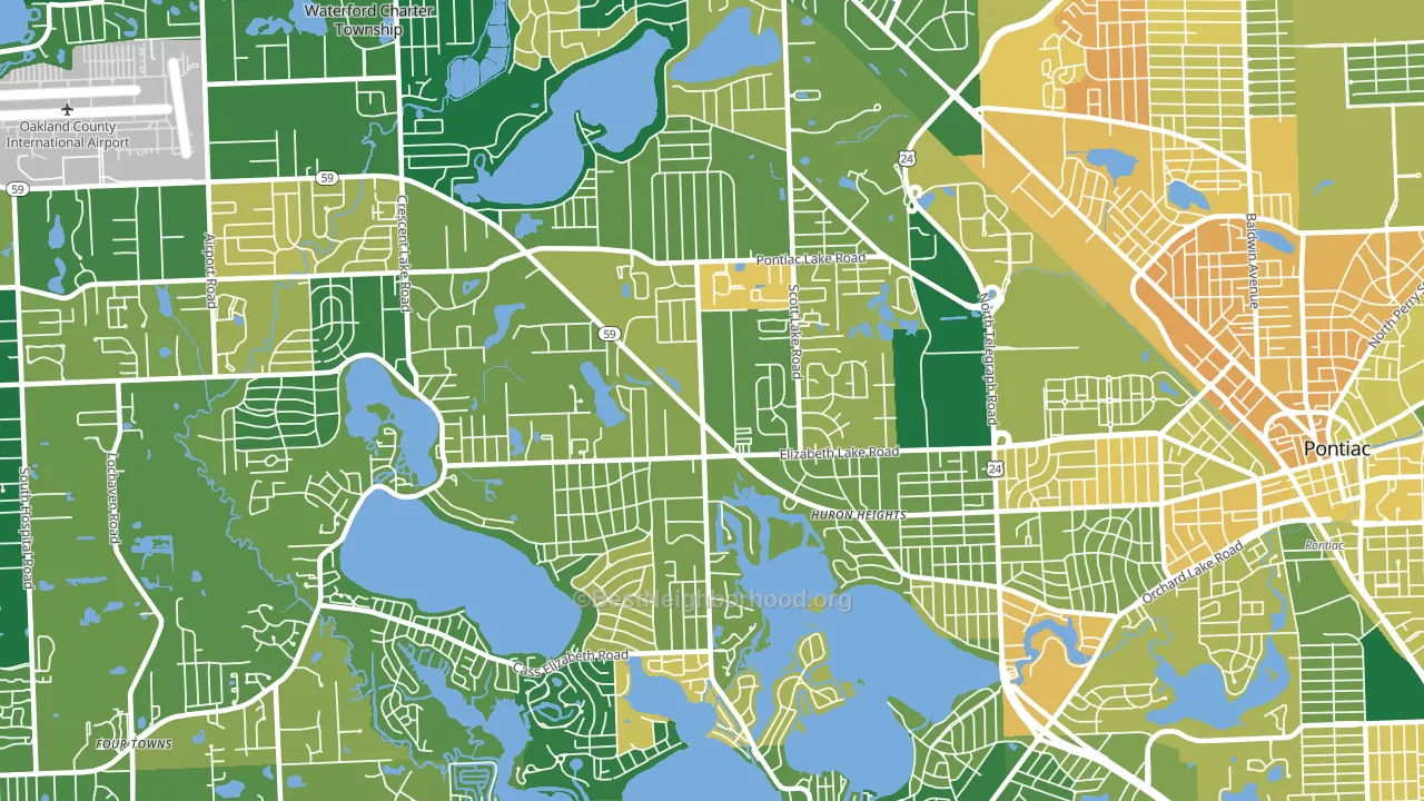 48328, MI block-group voter-turnout map