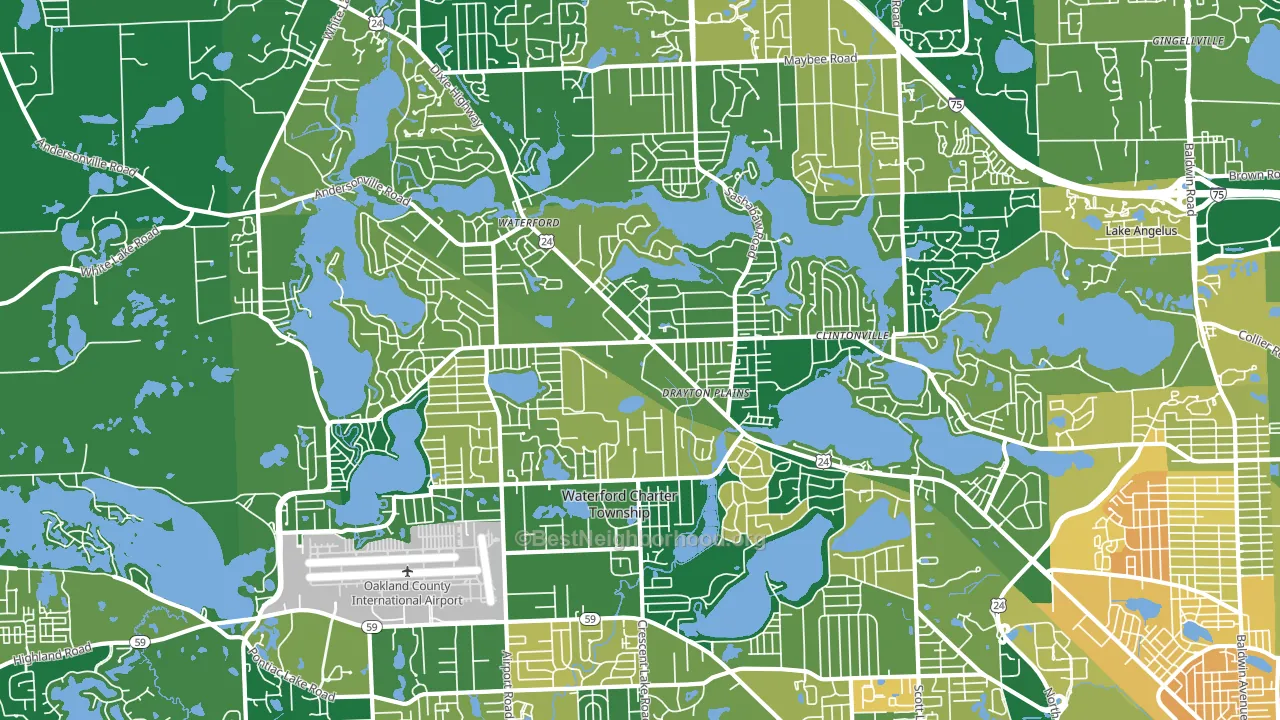 48329, MI block-group voter-turnout map