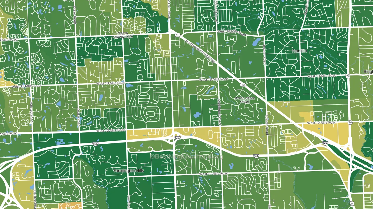 48334, MI block-group voter-turnout map