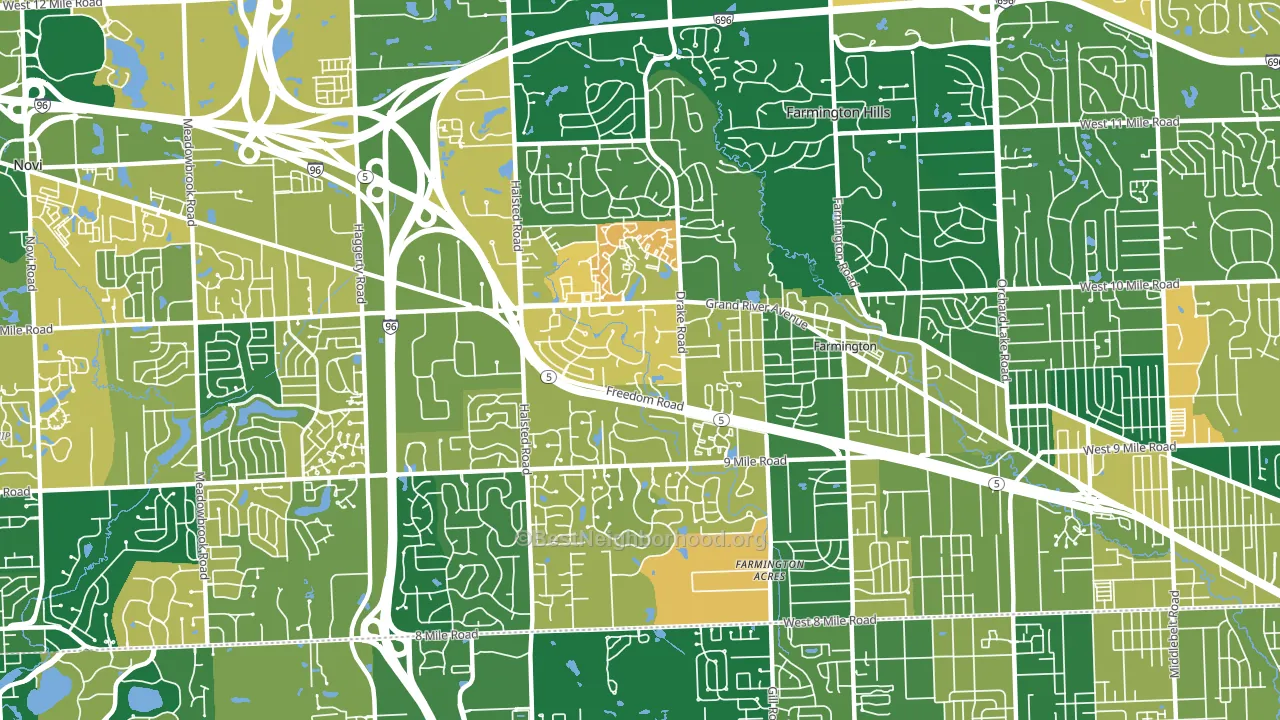 48335, MI block-group voter-turnout map