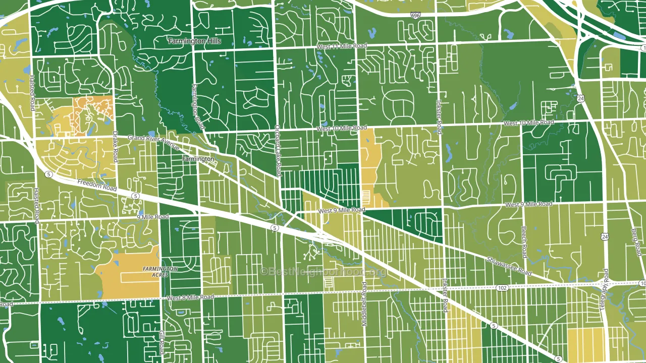 48336, MI block-group voter-turnout map