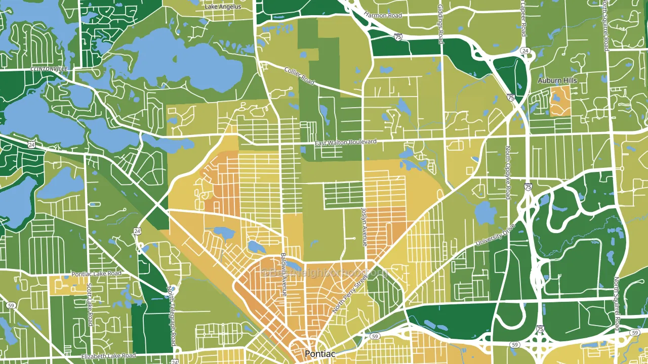 48340, MI block-group voter-turnout map