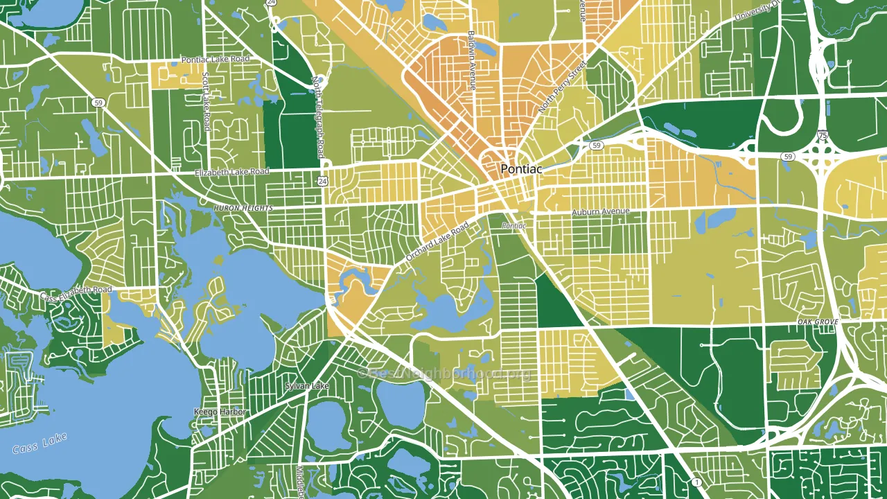 48341, MI block-group voter-turnout map