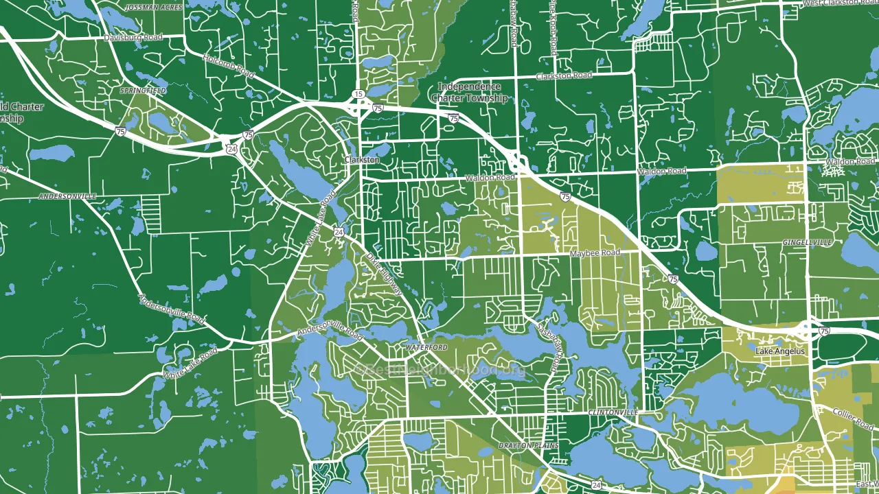 48346, MI block-group voter-turnout map