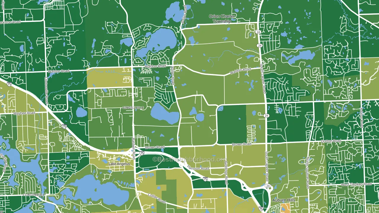 48359, MI block-group voter-turnout map