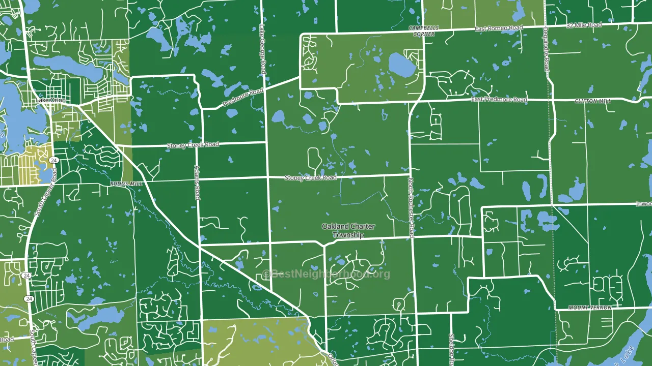 48363, MI block-group voter-turnout map