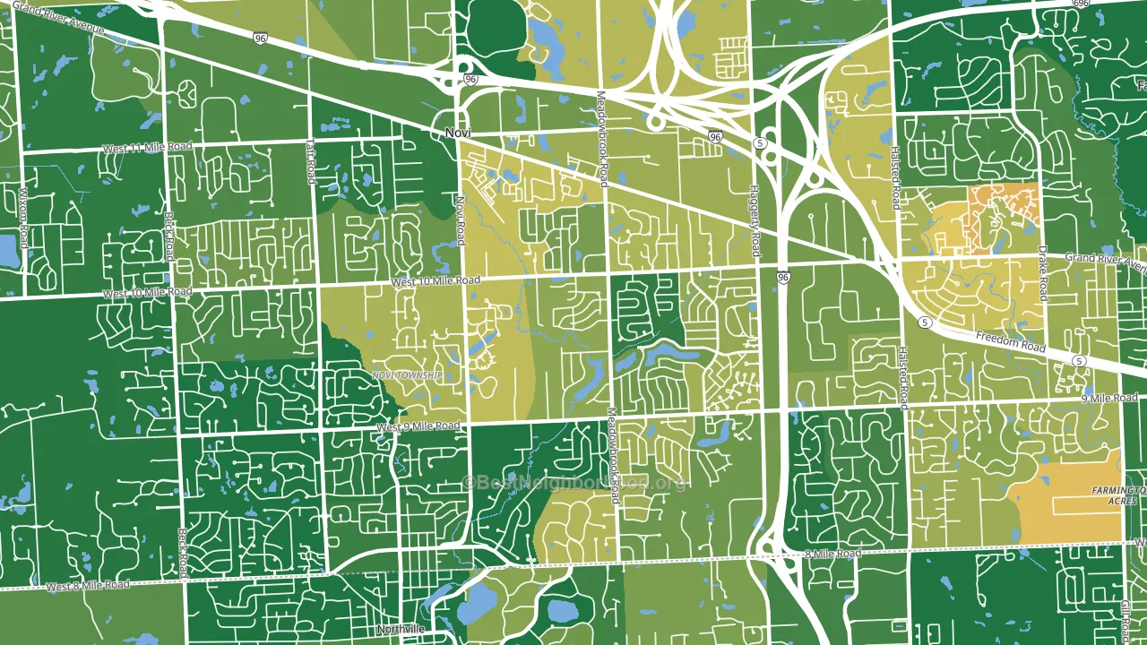 48375, MI block-group voter-turnout map