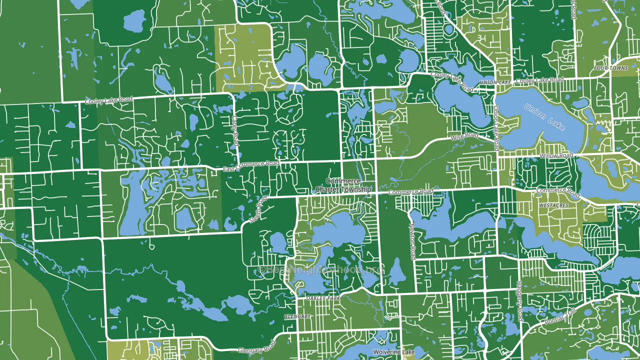 48382, MI block-group voter-turnout map