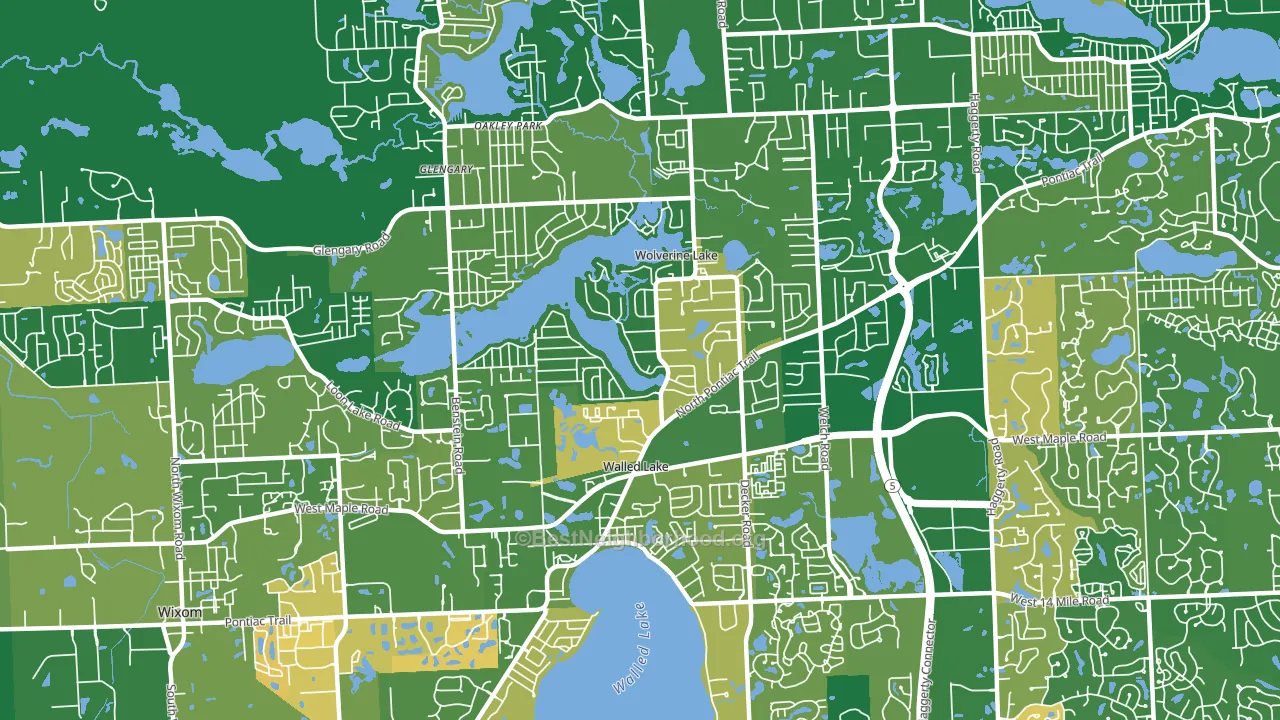 48390, MI block-group voter-turnout map