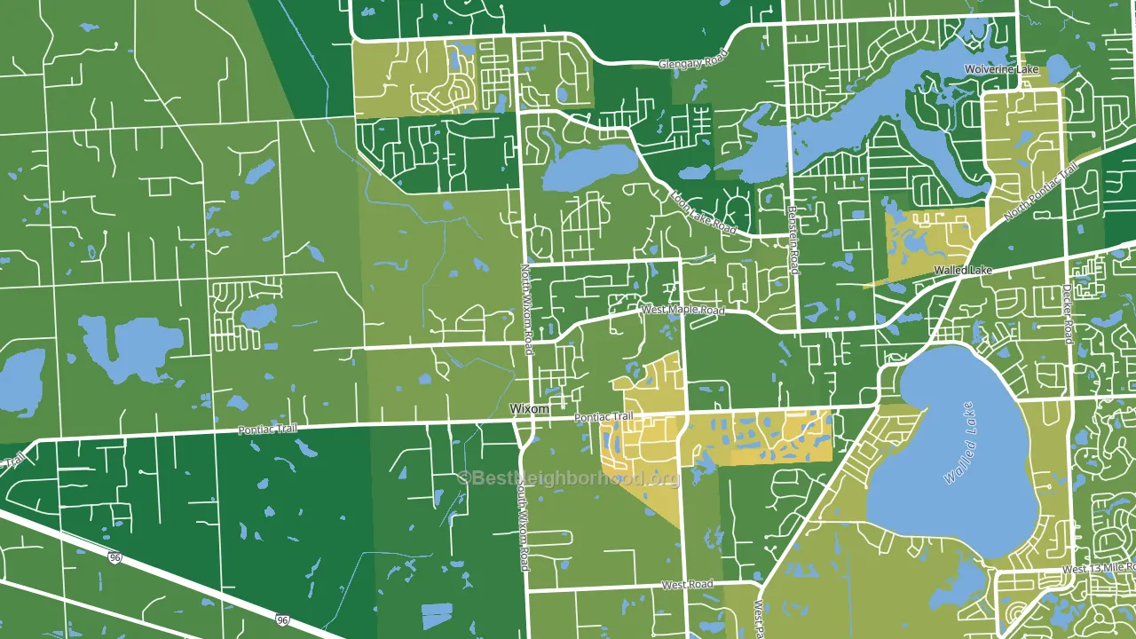 48393, MI block-group voter-turnout map