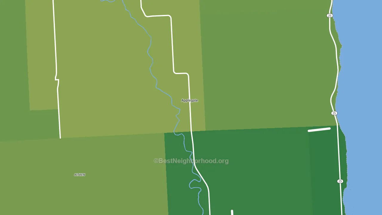 48401, MI block-group voter-turnout map
