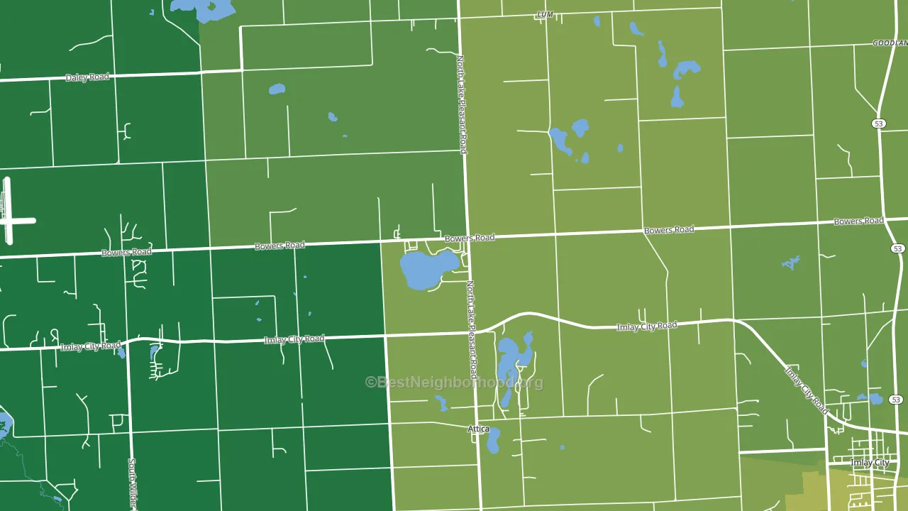 48412, MI block-group voter-turnout map