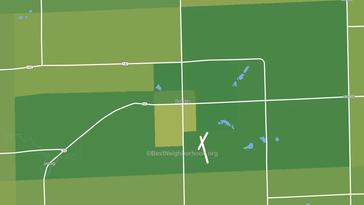 48413, MI block-group voter-turnout map