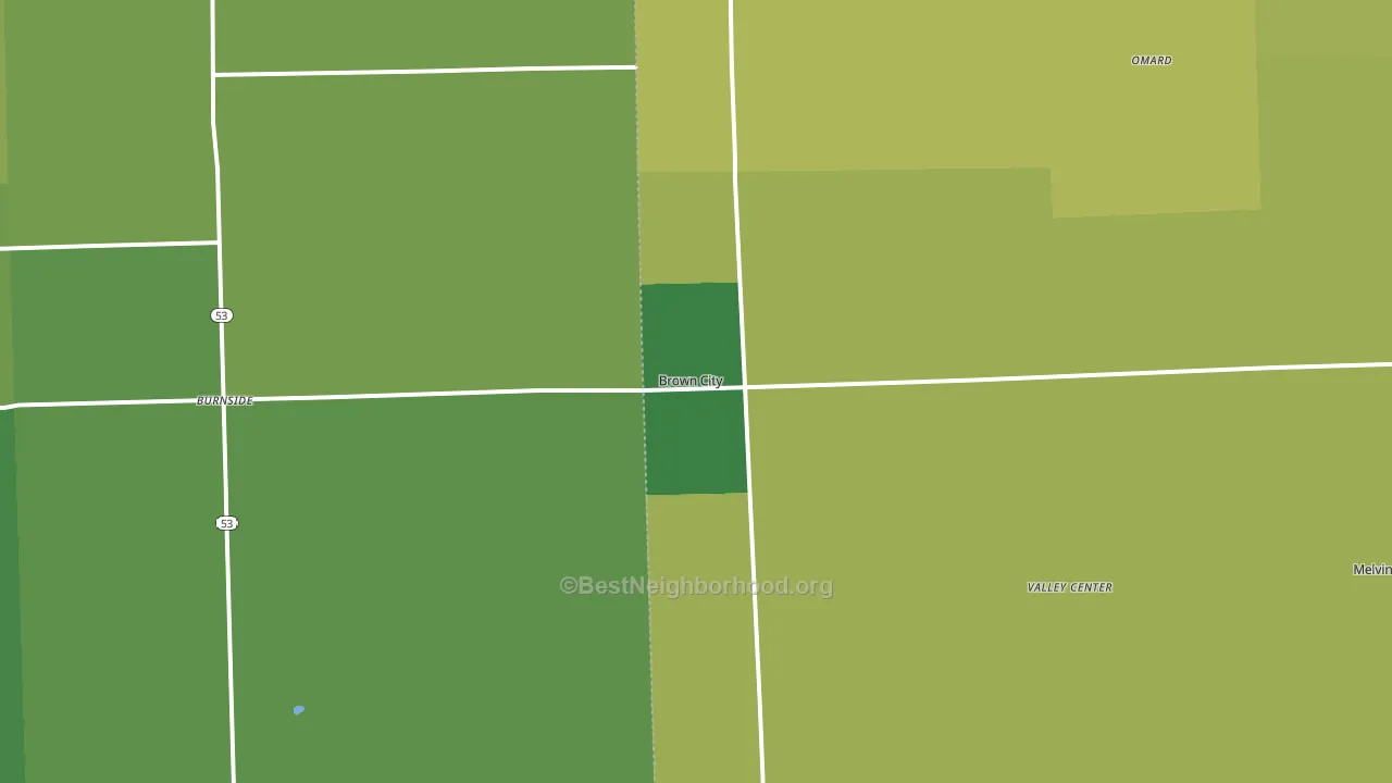 48416, MI block-group voter-turnout map