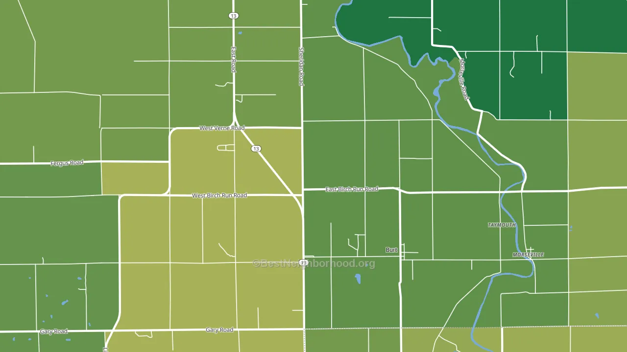 48417, MI block-group voter-turnout map