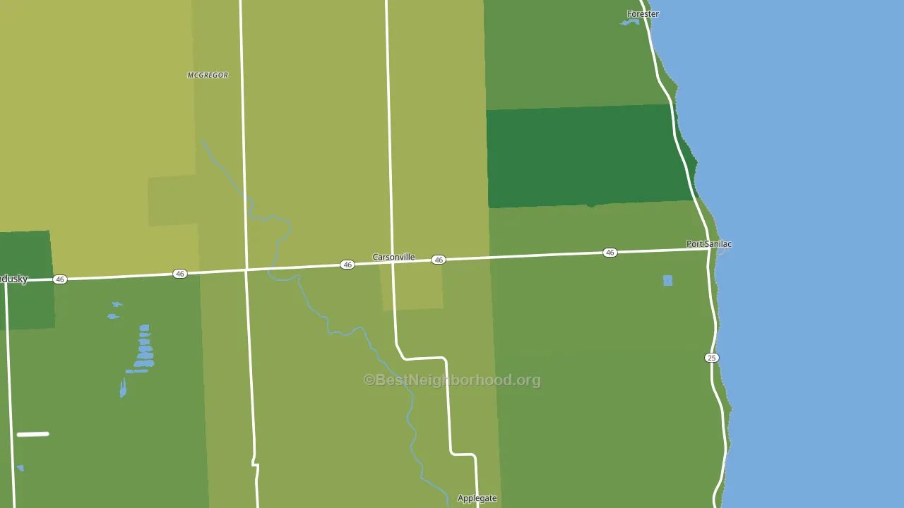 48419, MI block-group voter-turnout map