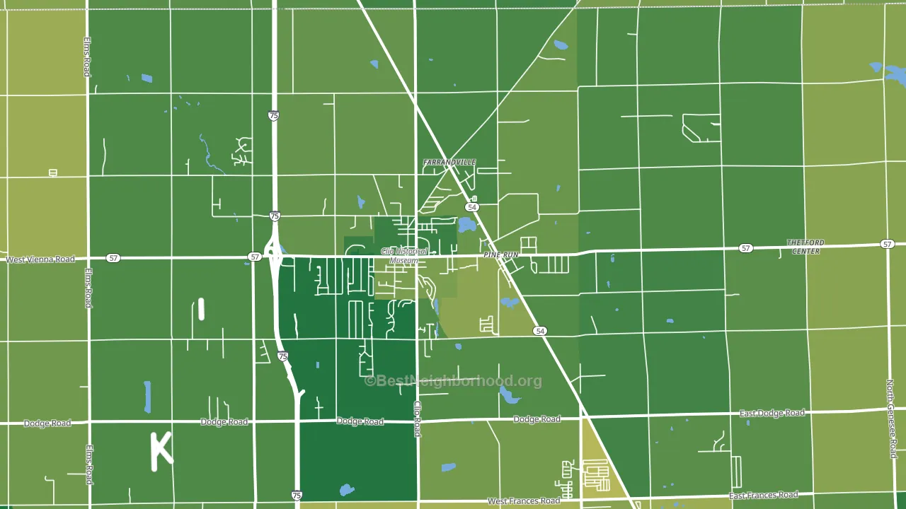 48420, MI block-group voter-turnout map