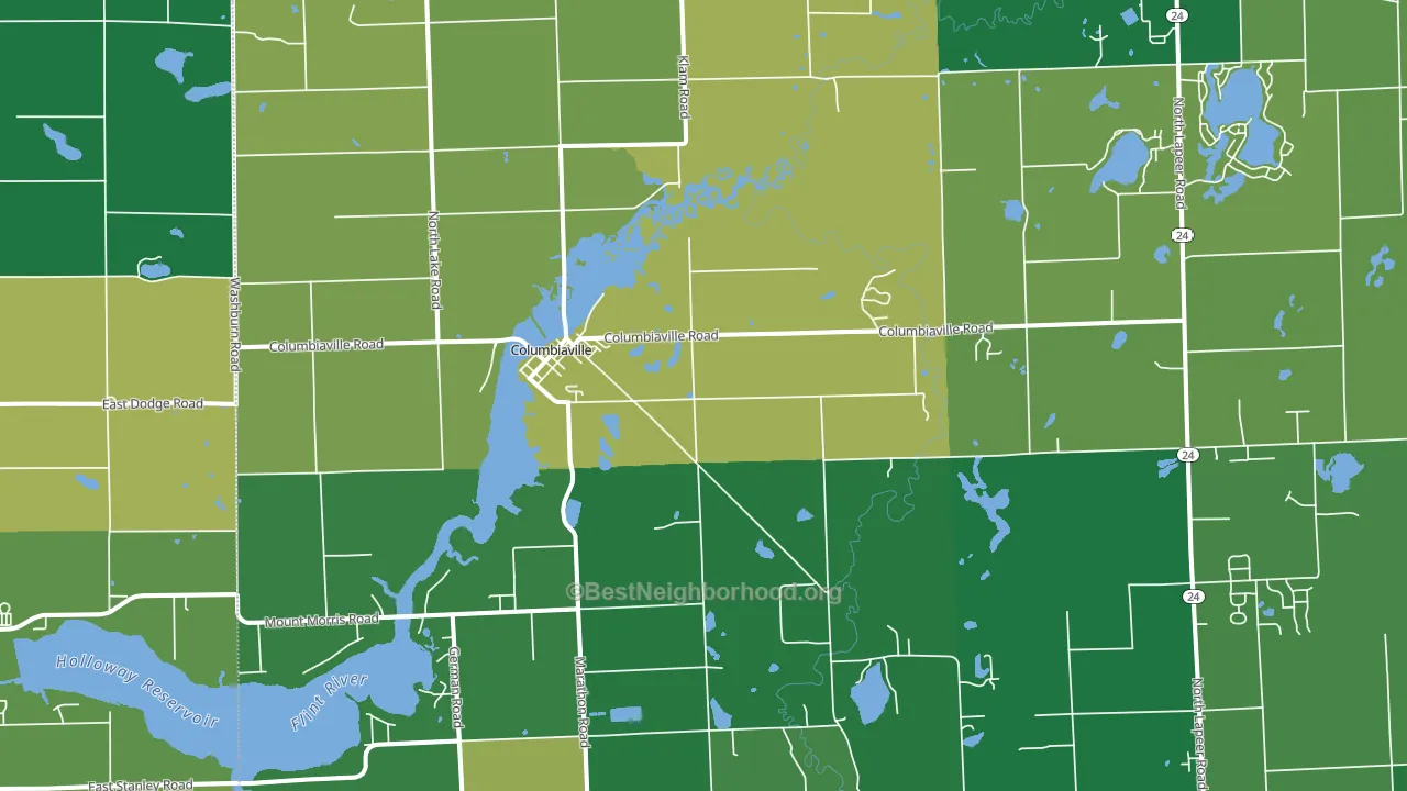 48421, MI block-group voter-turnout map