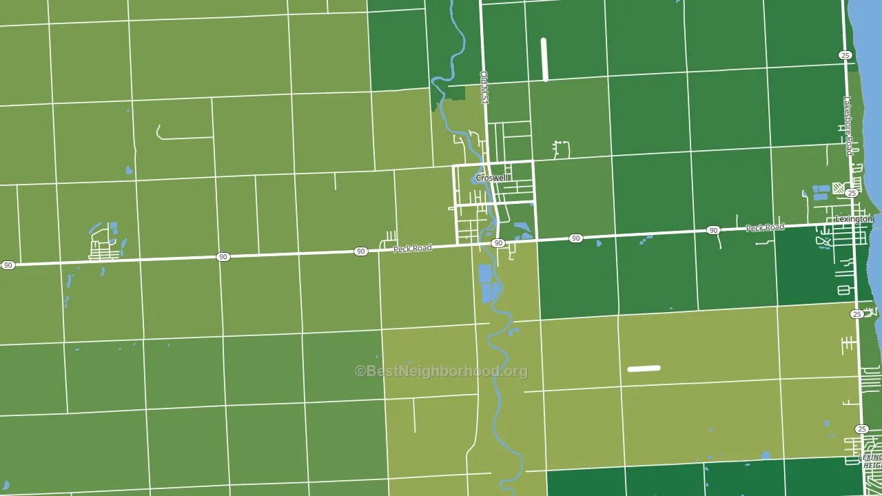 48422, MI block-group voter-turnout map
