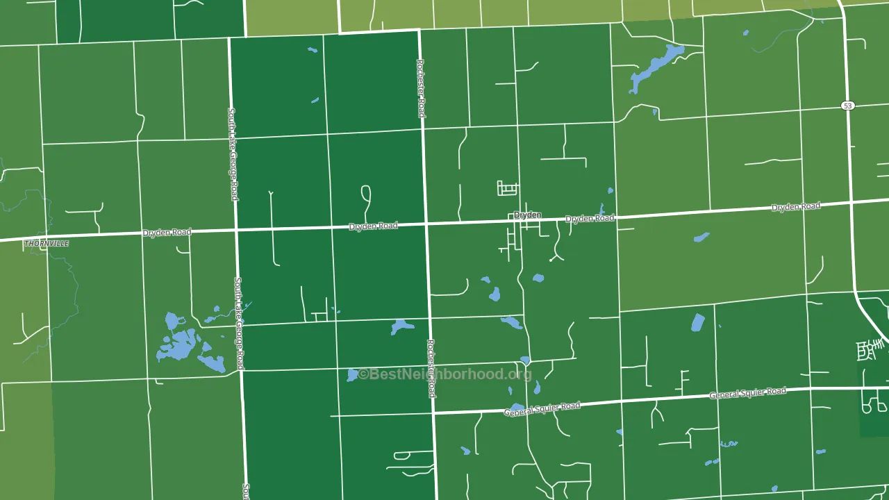 48428, MI block-group voter-turnout map