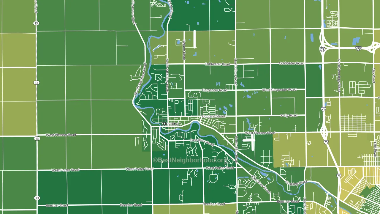 48433, MI block-group voter-turnout map