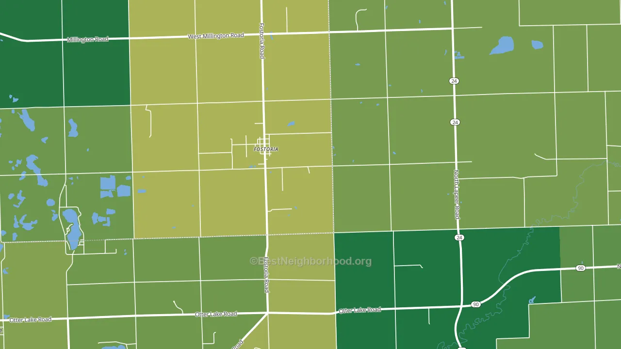 48435, MI block-group voter-turnout map