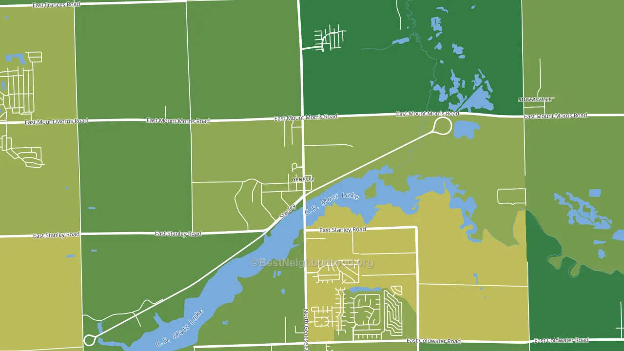 48437, MI block-group voter-turnout map