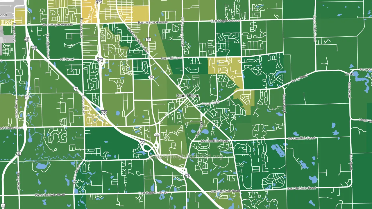 48439, MI block-group voter-turnout map