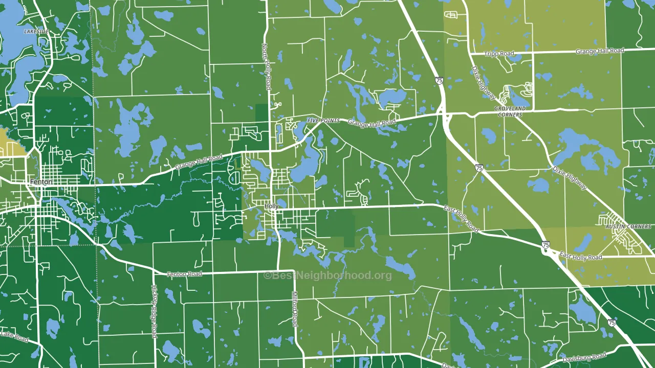 48442, MI block-group voter-turnout map
