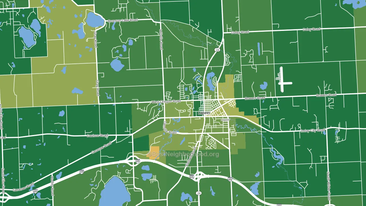 48446, MI block-group voter-turnout map