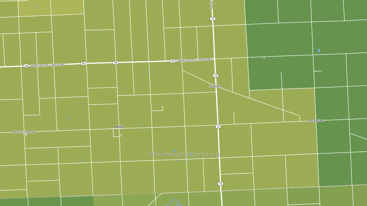 48454, MI block-group voter-turnout map