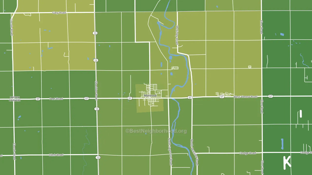 48457, MI block-group voter-turnout map