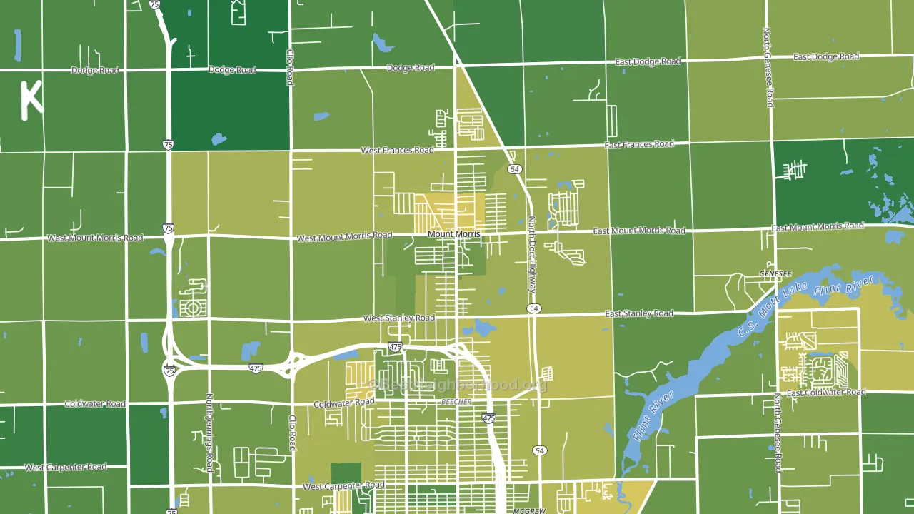 48458, MI block-group voter-turnout map