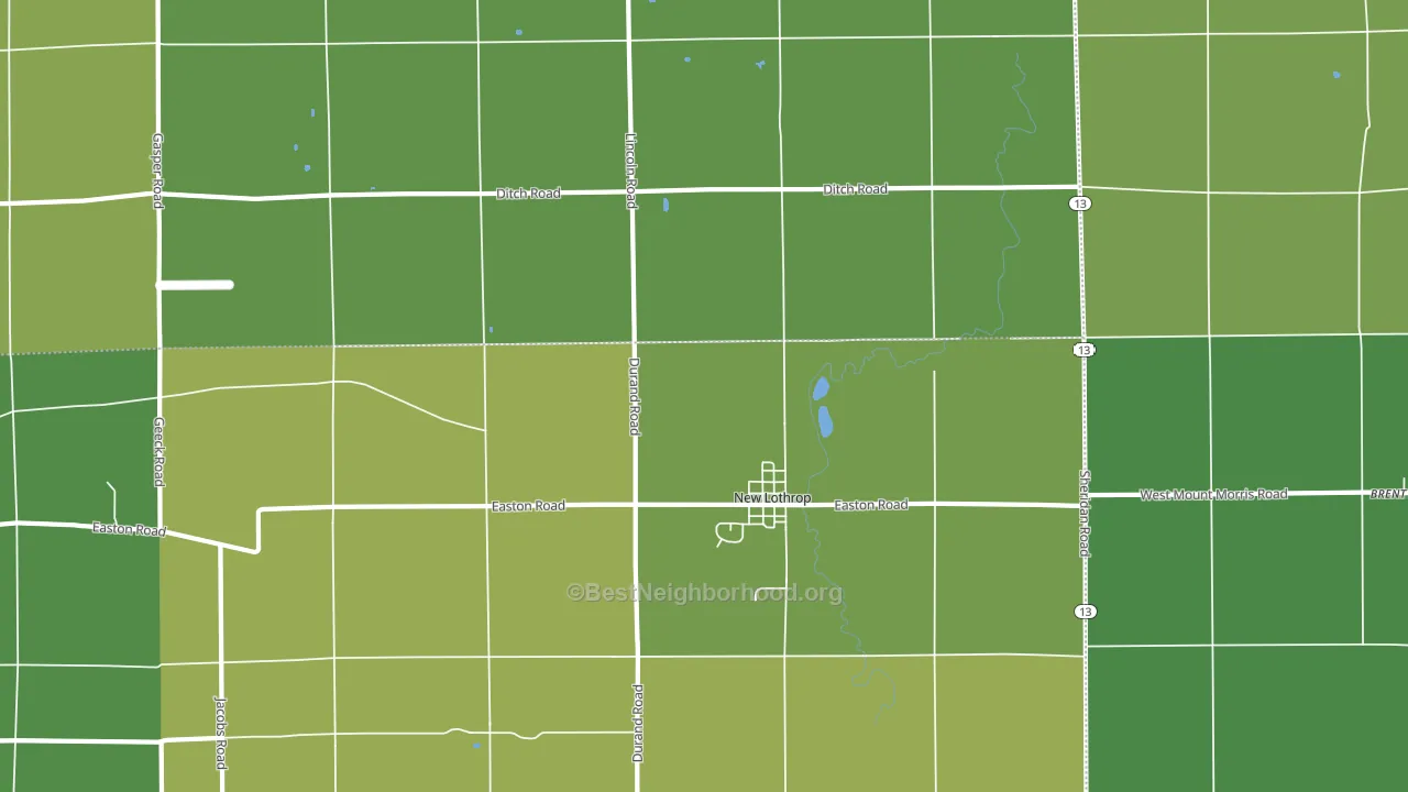 48460, MI block-group voter-turnout map