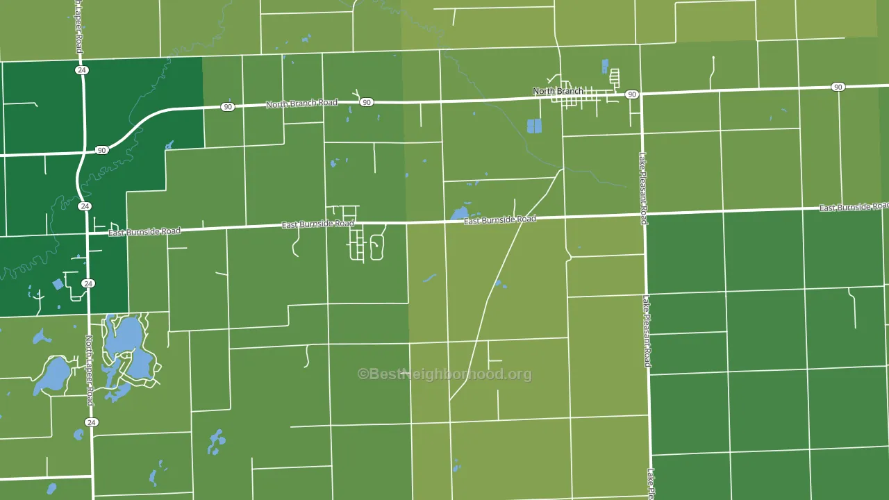 48461, MI block-group voter-turnout map