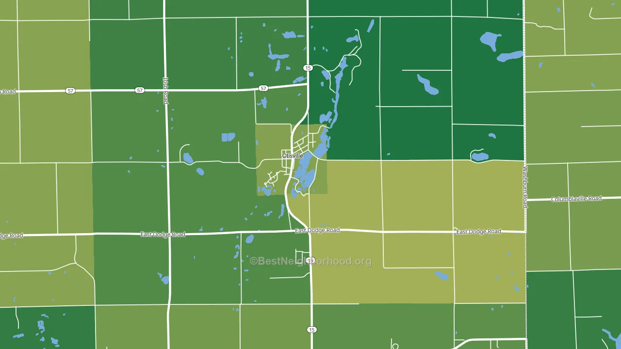 48463, MI block-group voter-turnout map