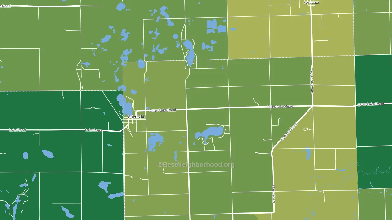 48464, MI block-group voter-turnout map