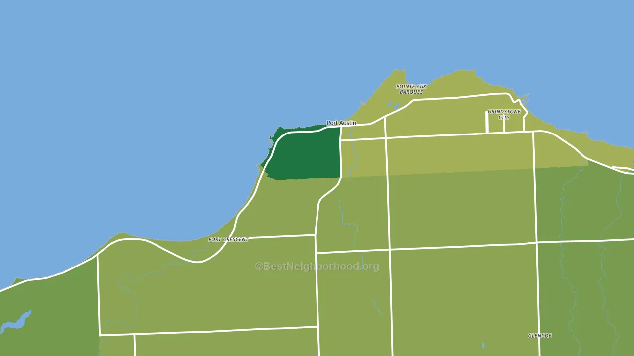 48467, MI block-group voter-turnout map