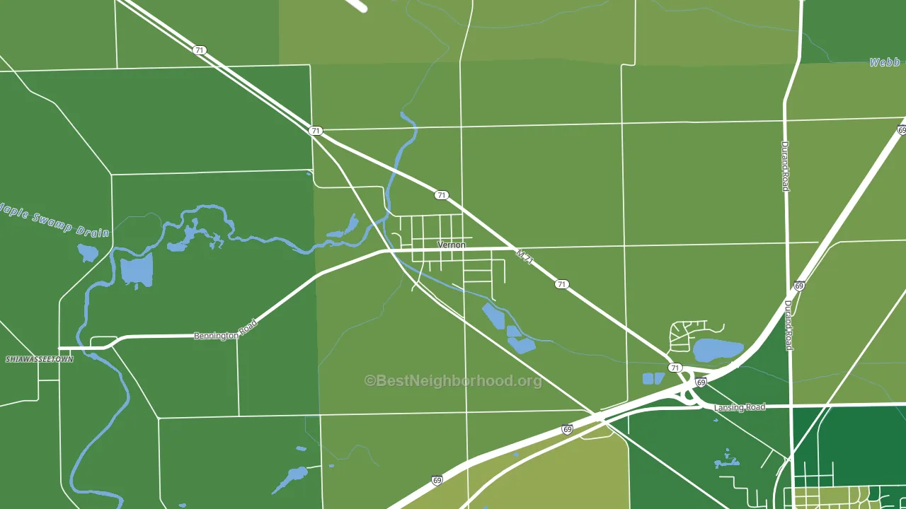 48476, MI block-group voter-turnout map