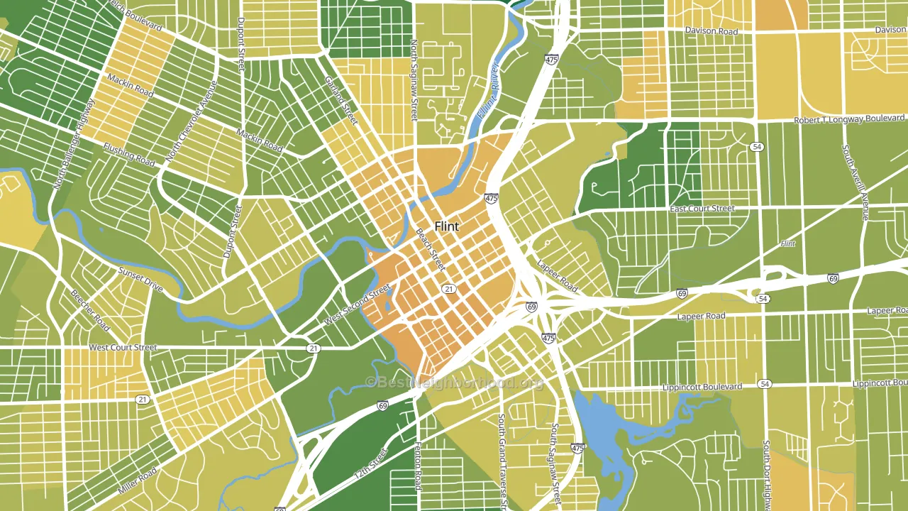48502, MI block-group voter-turnout map