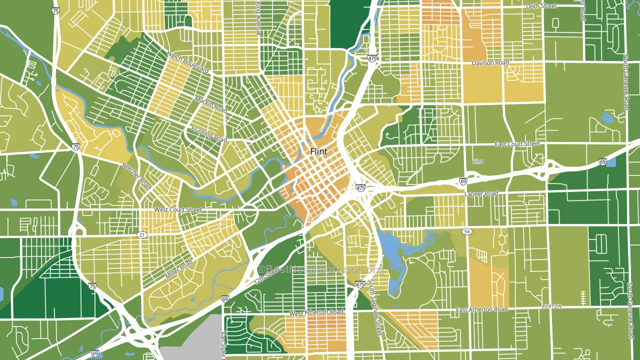 48503, MI block-group voter-turnout map