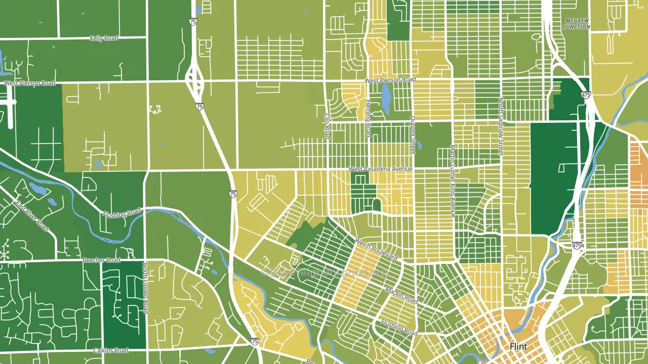 48504, MI block-group voter-turnout map