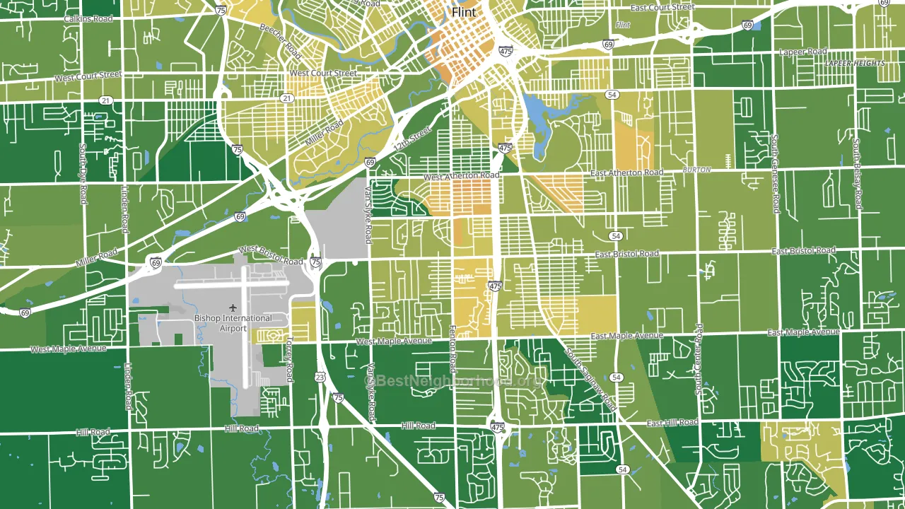 48507, MI block-group voter-turnout map