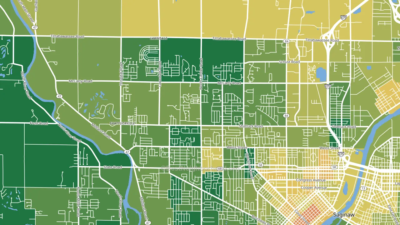 48603, MI block-group voter-turnout map